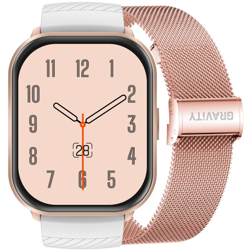 SMARTWATCH DAMSKI GRAVITY GT43-4 - DODATKOWY PASEK (sg054d)