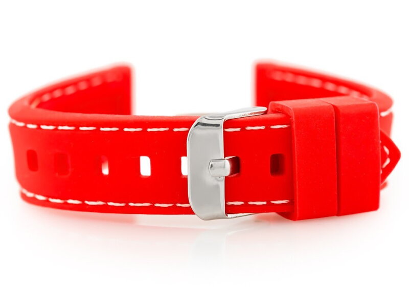 Gumový remienok na hodinky U20 - red 18mm Gumový remienok na hodinky U20 - red 18mm