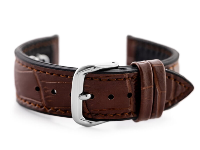 Gumový remienok na hodinky U18 - brown/black- 22mm Gumový remienok na hodinky U18 - brown/black- 22mm