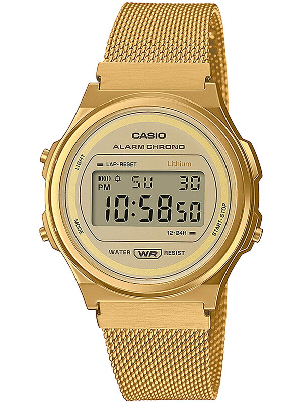 Dámske hodinkyCasio Vintage 37mm A171WEMG-9A + BOX (zd645a)