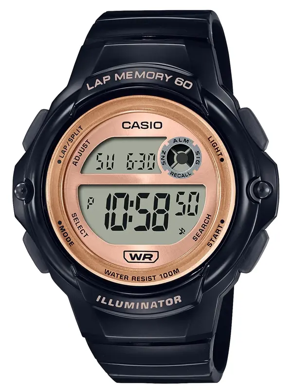 Dámske digitálne hodinky Casio LWS-1200H-1AVDF čierne