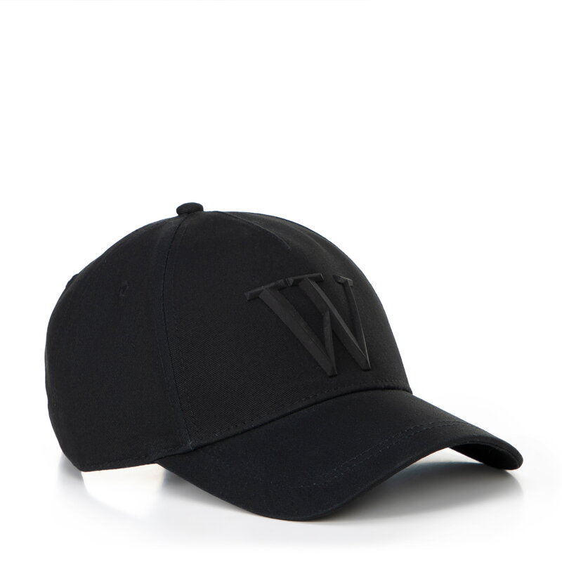 Bawełniana czapka z daszkiem unisex czarna 100-HF-006-1