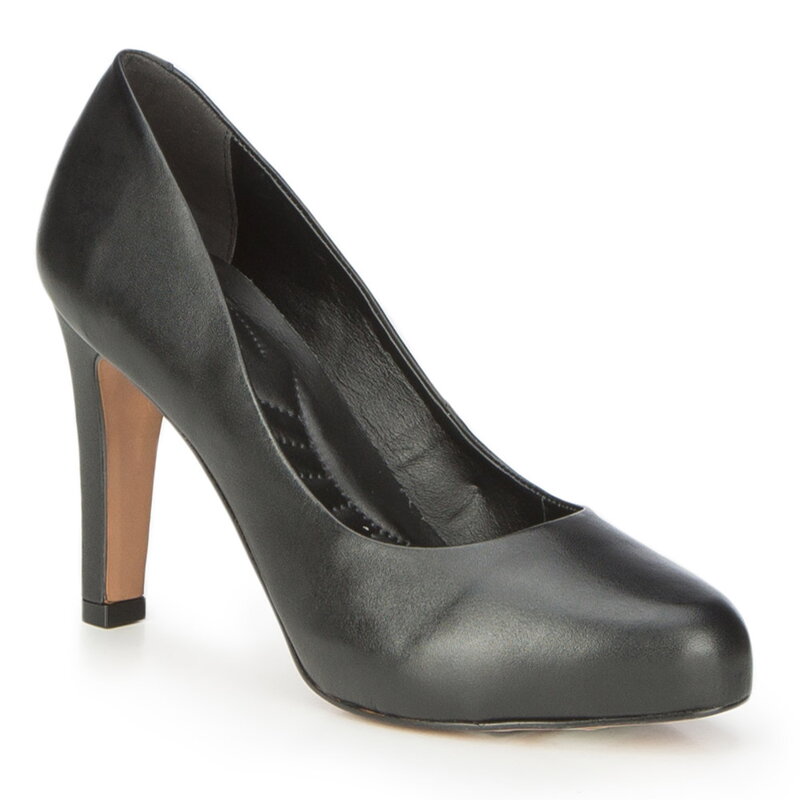 Czółenka ze skory basic 87-D-753-1