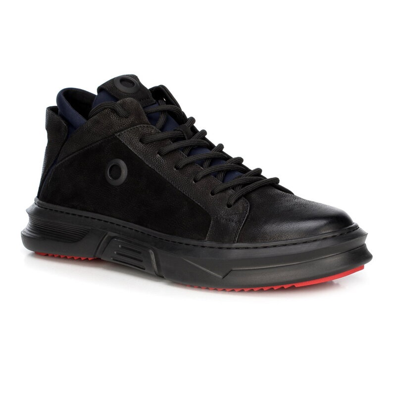 Męskie sneakersy ze skarpetą 89-M-909-1