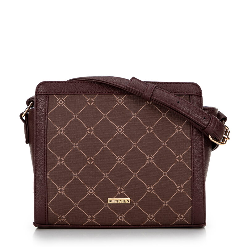 Dámska crossbody v monogramovej hnedej farbe 99-4Y-501-4 Dámska crossbody v monogramovej hnedej farbe 99-4Y-501-4