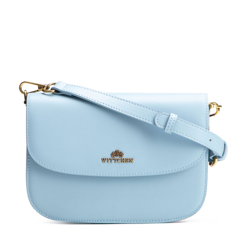 Dámska crossbody z pravej kože, modrá 100-4E-214-N