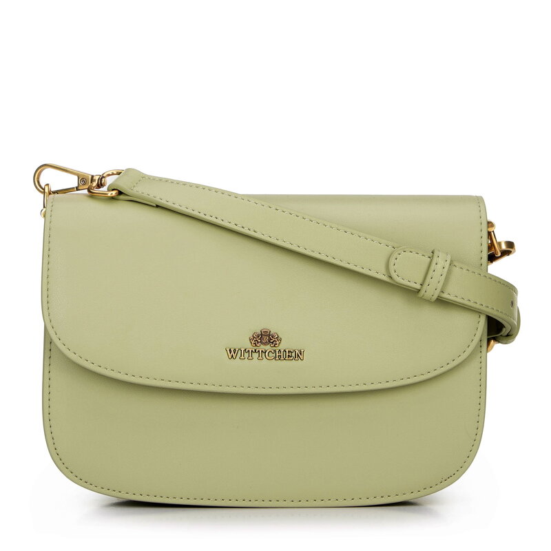 Damska crossbody ze skóry naturalnej zielona 100-4E-214-Z Damska crossbody ze skóry naturalnej zielona 100-4E-214-Z