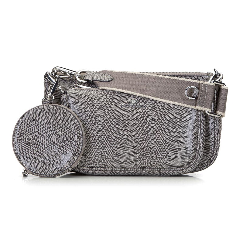 Damska listonoszka skórzana dwuczęściowa z saszetką 92-4E-653-08