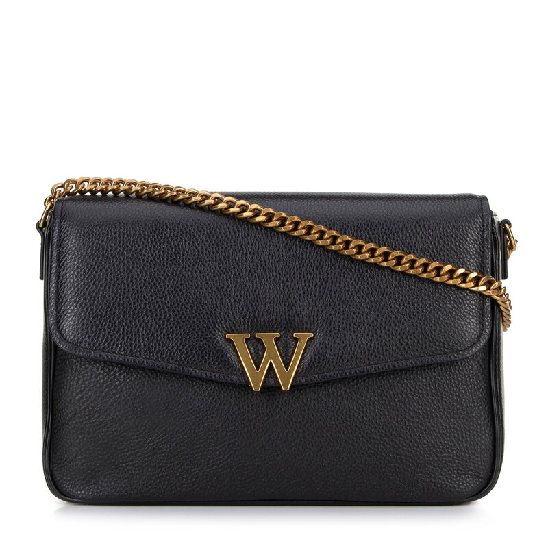 Dámska kožená crossbody s ozdobnou sponou čierna 100-4E-213-1 Dámska kožená crossbody s ozdobnou sponou čierna 100-4E-213-1
