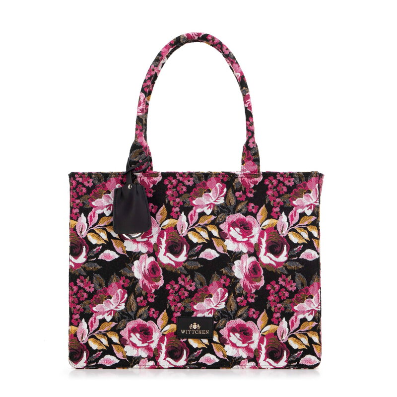 Dámska žakárová shopper kabelka s viacfarebnými vzormi 99-4E-500-X10 Dámska žakárová shopper kabelka s viacfarebnými vzormi 99-4E-500-X10