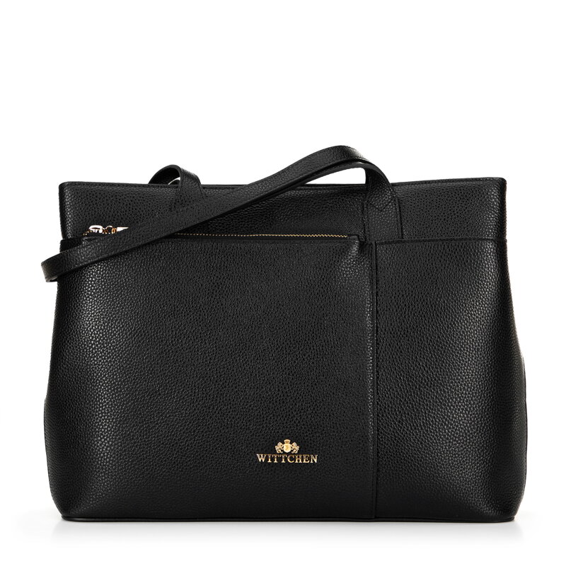 Dámska shopper kabelka z jemnej kože, čierna 29-4E-628-G1 Dámska shopper kabelka z jemnej kože, čierna 29-4E-628-G1