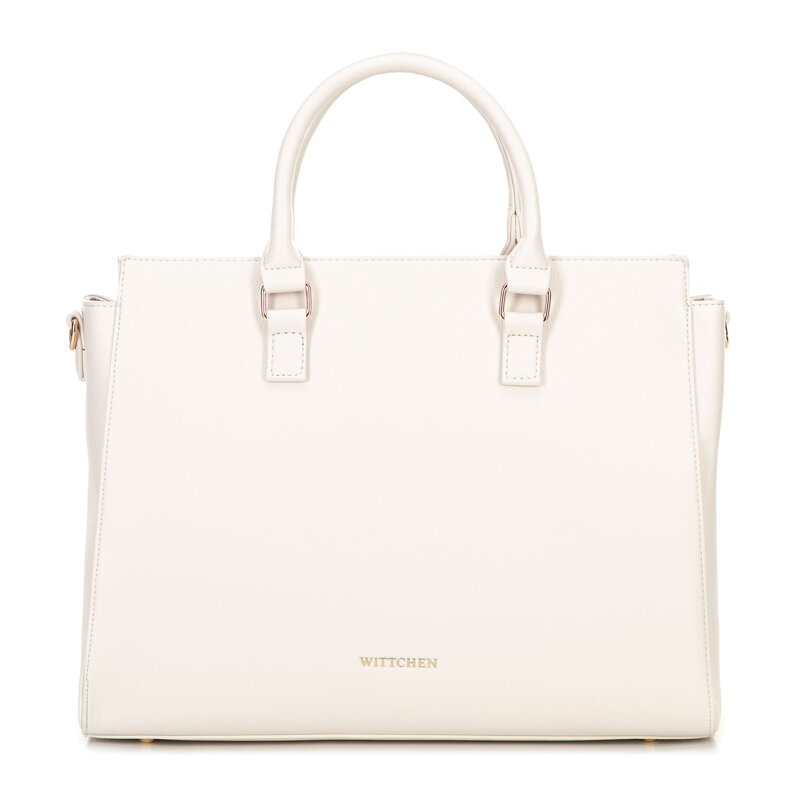 Damska torba na laptopa 17" z imitacji skóry złamana biel 100-4Y-919-0 Damska torba na laptopa 17" z imitacji skóry złamana biel 100-4Y-919-0