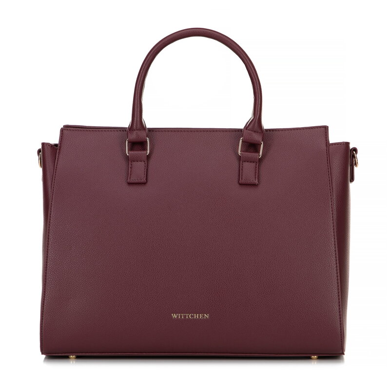 Damska torba na laptopa 17" z imitacji skóry bordowa 100-4Y-919-3 Damska torba na laptopa 17" z imitacji skóry bordowa 100-4Y-919-3