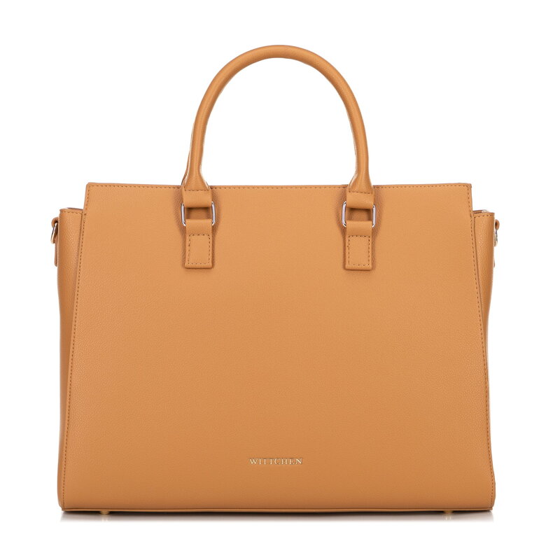 Damska torba na laptopa 17" z imitacji skóry jasny brąz 100-4Y-919-5 Damska torba na laptopa 17" z imitacji skóry jasny brąz 100-4Y-919-5