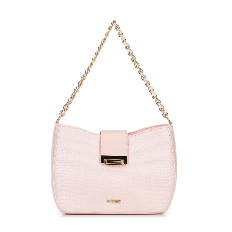 Dámska pletená crossbody kabelka ružová 100-4Y-415-P Dámska pletená crossbody kabelka ružová 100-4Y-415-P