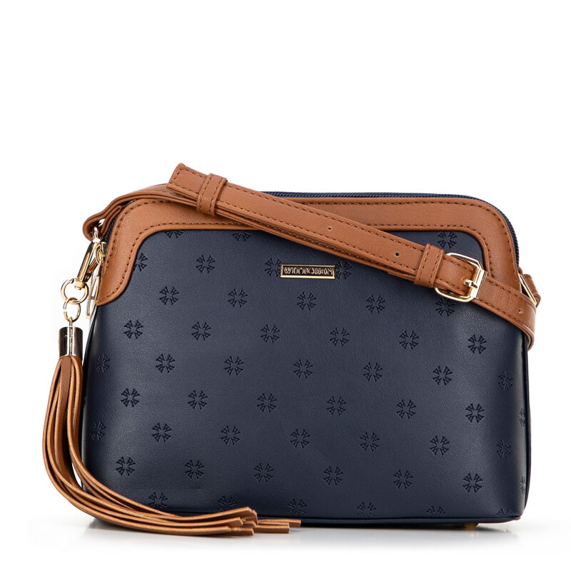 Damska torebka crossbody z chwostem granatowa 99-4Y-208-7 Damska torebka crossbody z chwostem granatowa 99-4Y-208-7