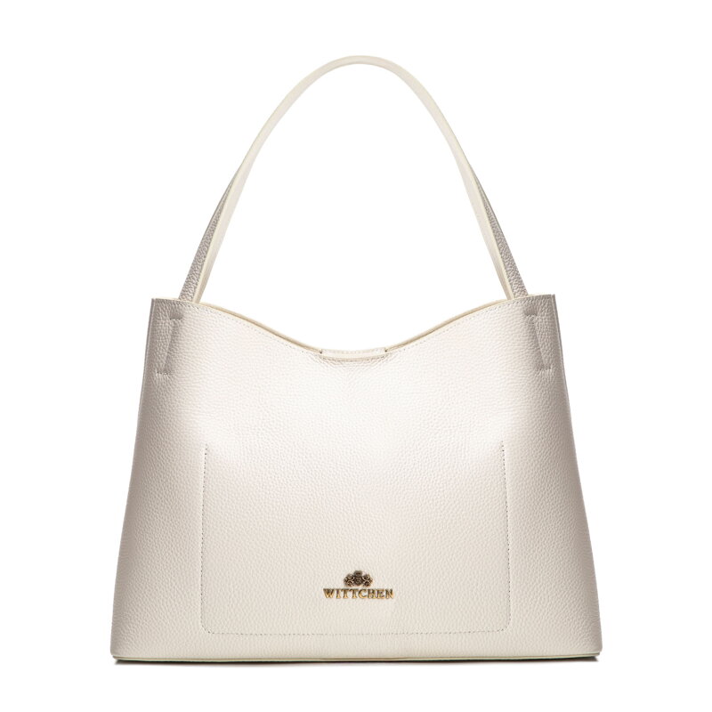 Dámska aktovka s odnímateľným puzdrom krémová 100-4E-220-0