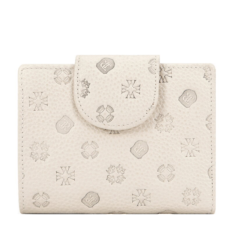 Dámska peňaženka z reliéfnej kože krémová 99-1E-362-9