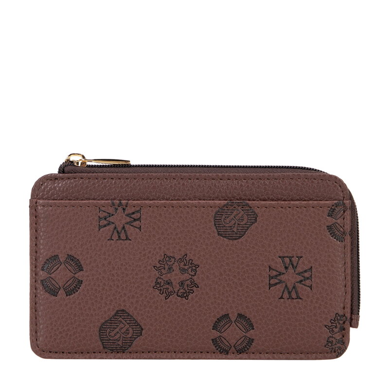 Damskie etui na karty z imitacji skóry ciemny brąz 101-1Y-P12-4 Damskie etui na karty z imitacji skóry ciemny brąz 101-1Y-P12-4