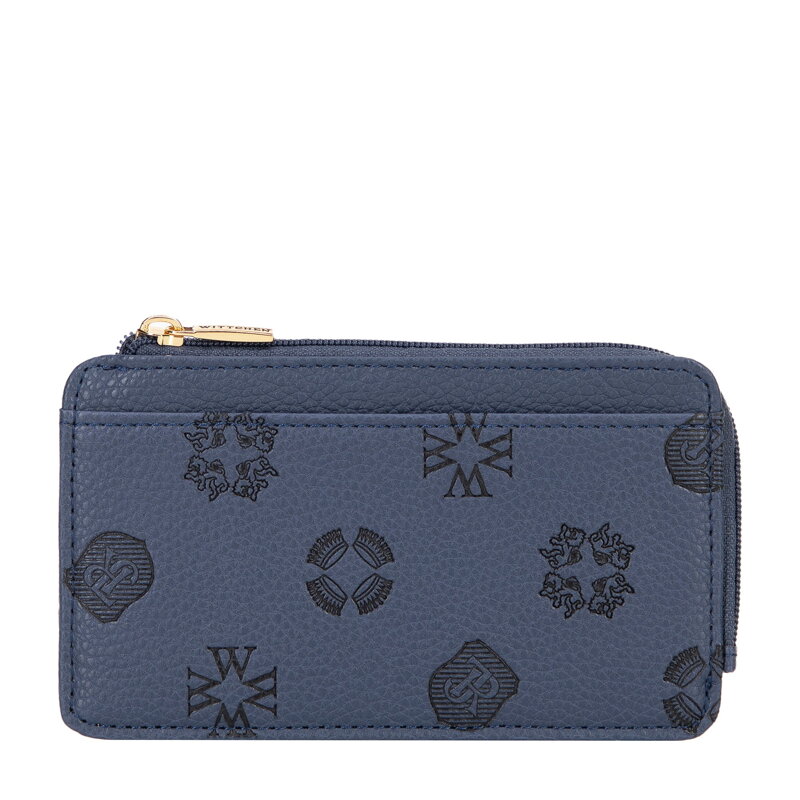 Damskie etui na karty z imitacji skóry granatowe 101-1Y-P12-7 Damskie etui na karty z imitacji skóry granatowe 101-1Y-P12-7