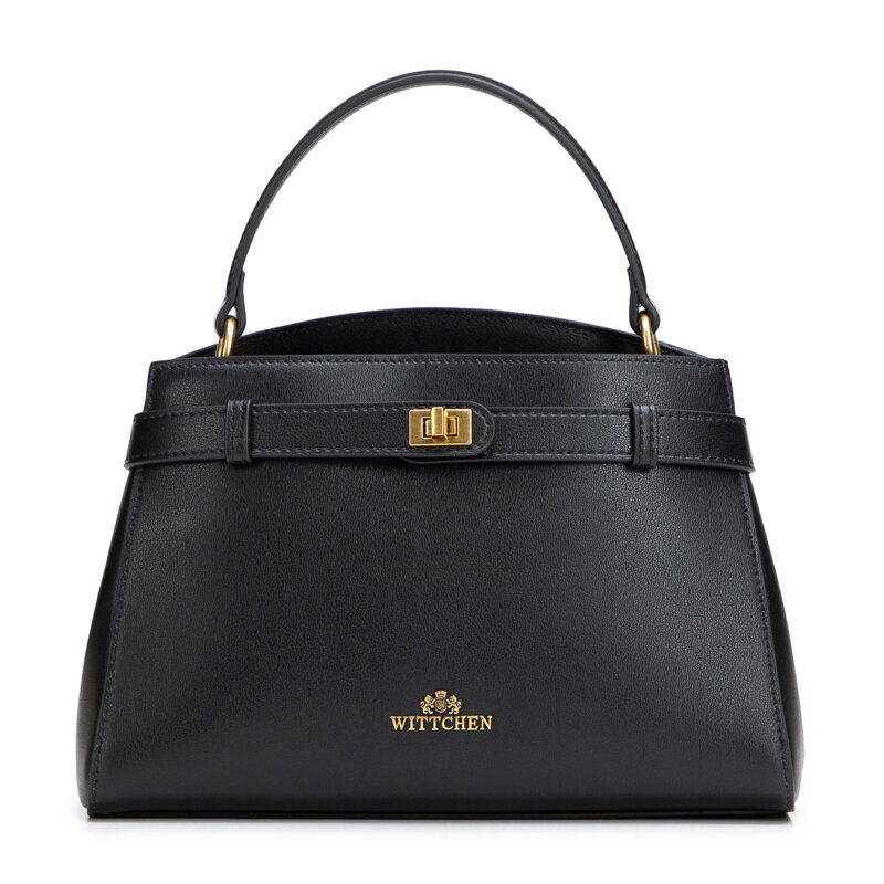 Elegancki kuferek ze skóry naturalnej mały czarny 102-4E-627-1