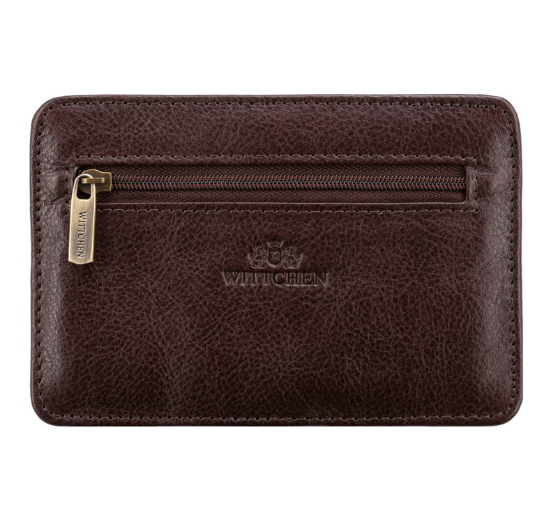 Saszetka skórzana z kieszenią na suwak 21-2-020-44