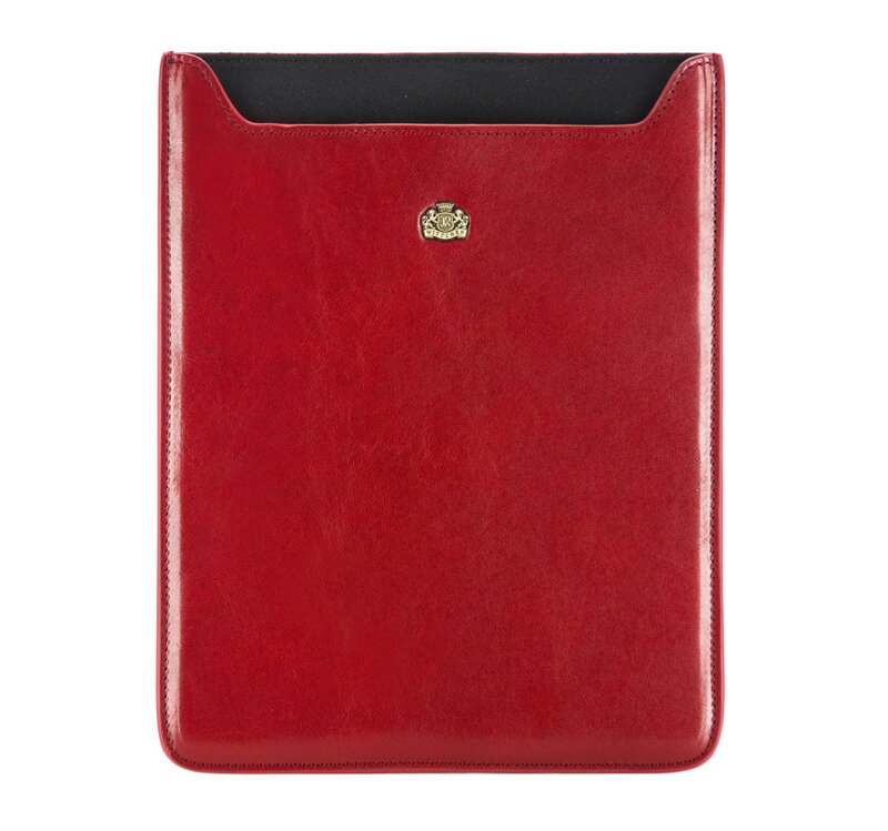 Etui na tablet skórzane z herbem czerwone 10-2-132-3
