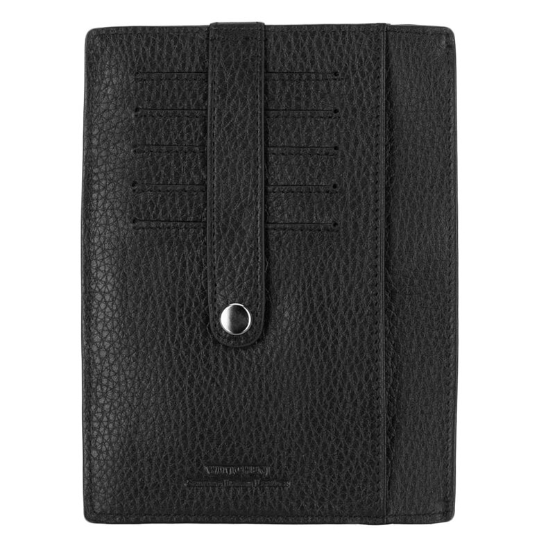 Etui na karty ze skóry z zapięciem na napę 20-1-095-11