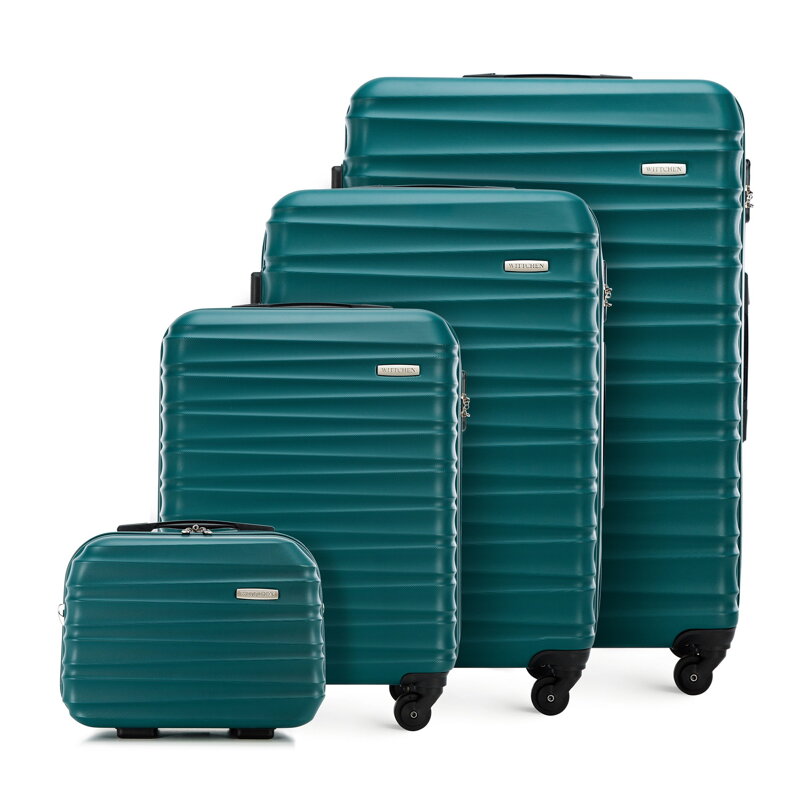 Komplet walizek z ABS-u z żebrowaniem 56-3A-31K-85 Komplet walizek z ABS-u z żebrowaniem 56-3A-31K-85