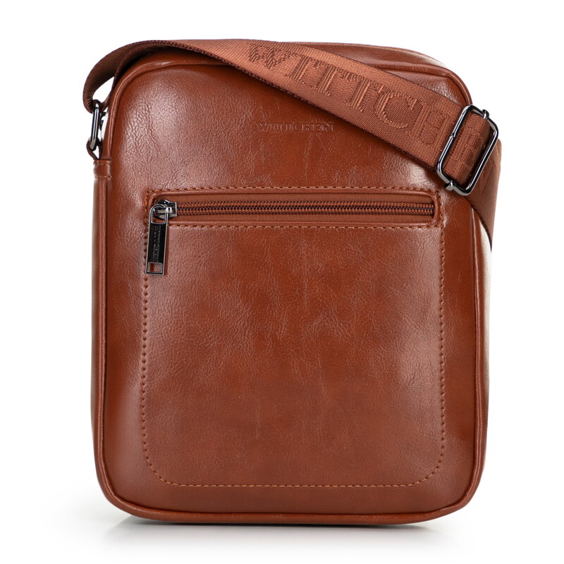 Crossbody taška z imitácie kože hnedá 100-4P-911-5 Crossbody taška z imitácie kože hnedá 100-4P-911-5