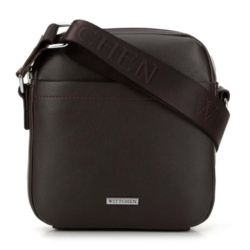 Pánska crossbody taška s nastaviteľným pásom hnedá 29-4P-006-4