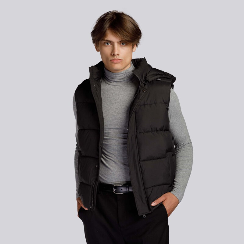 Męska kamizelka pikowana z odpinanym kapturem 93-9D-450-1