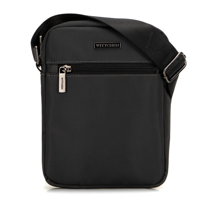 Pánska crossbody taška s nastaviteľným pásom a logom grafitová 99-4P-212-4 Pánska crossbody taška s nastaviteľným pásom a logom grafitová 99-4P-212-4