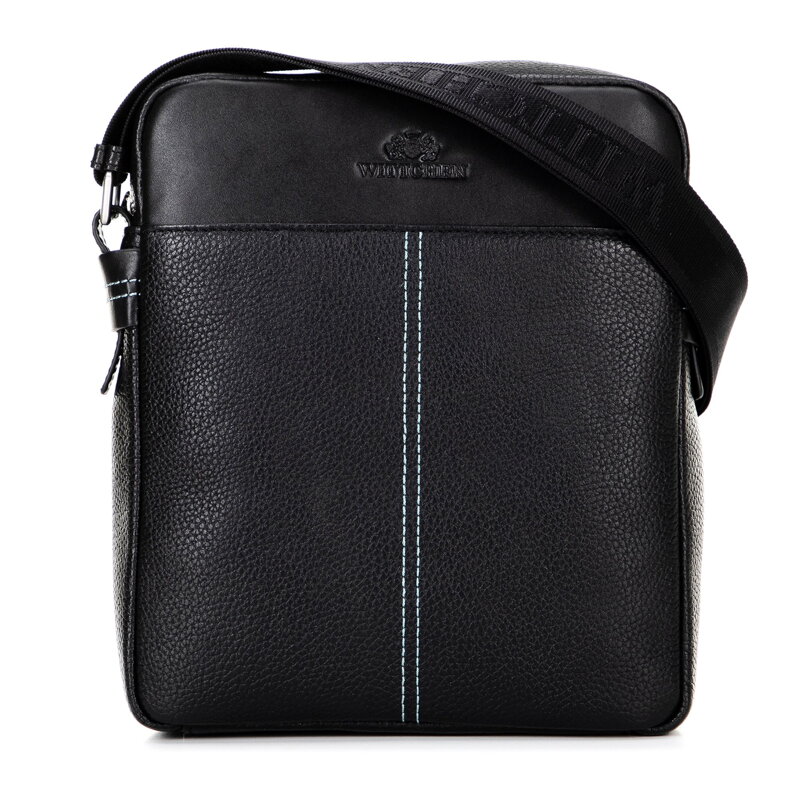 Pánska veľká kožená crossbody taška čierna 100-4U-807-1 Pánska veľká kožená crossbody taška čierna 100-4U-807-1