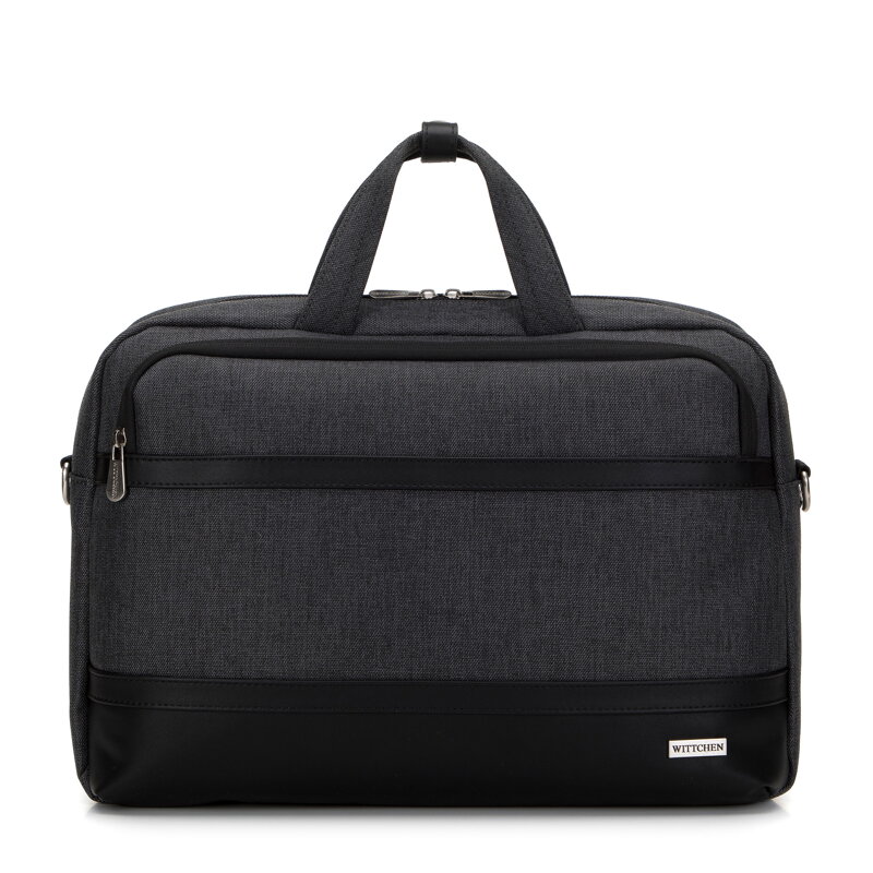 Pánska taška na notebook 15,6” s lemovaním z ekokože čierna 98-3P-500-1 Pánska taška na notebook 15,6” s lemovaním z ekokože čierna 98-3P-500-1