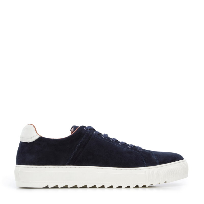 Męskie sneakersy zamszowe na grubej podeszwie granatowe 96-M-709-N Męskie sneakersy zamszowe na grubej podeszwie granatowe 96-M-709-N