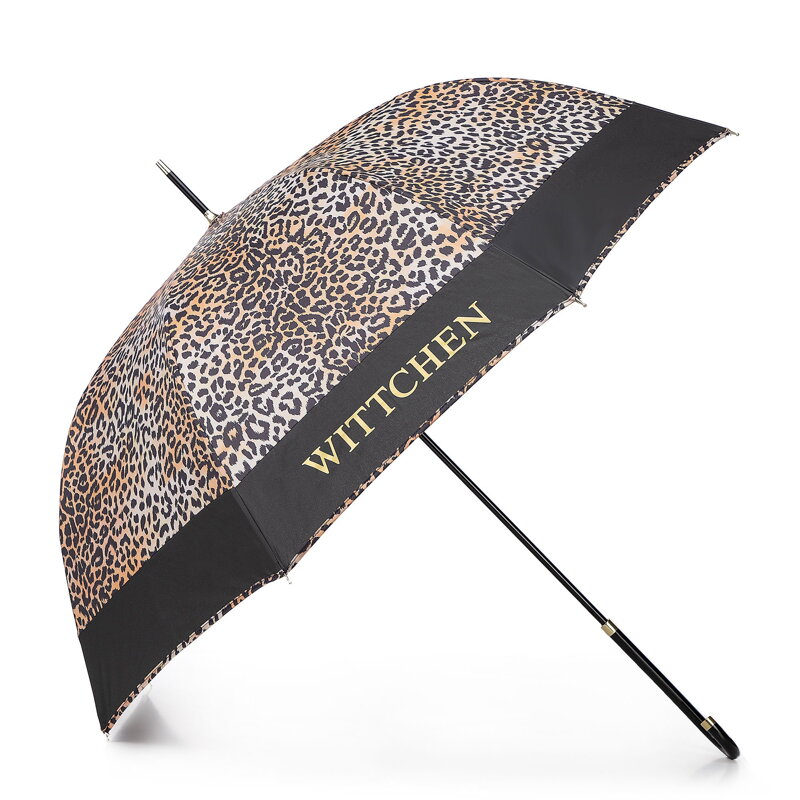 Parasol kopułowy półautomatyczny w zwierzęcy deseń czarno - złoty PA-7-915-9 Parasol kopułowy półautomatyczny w zwierzęcy deseń czarno - złoty PA-7-915-9