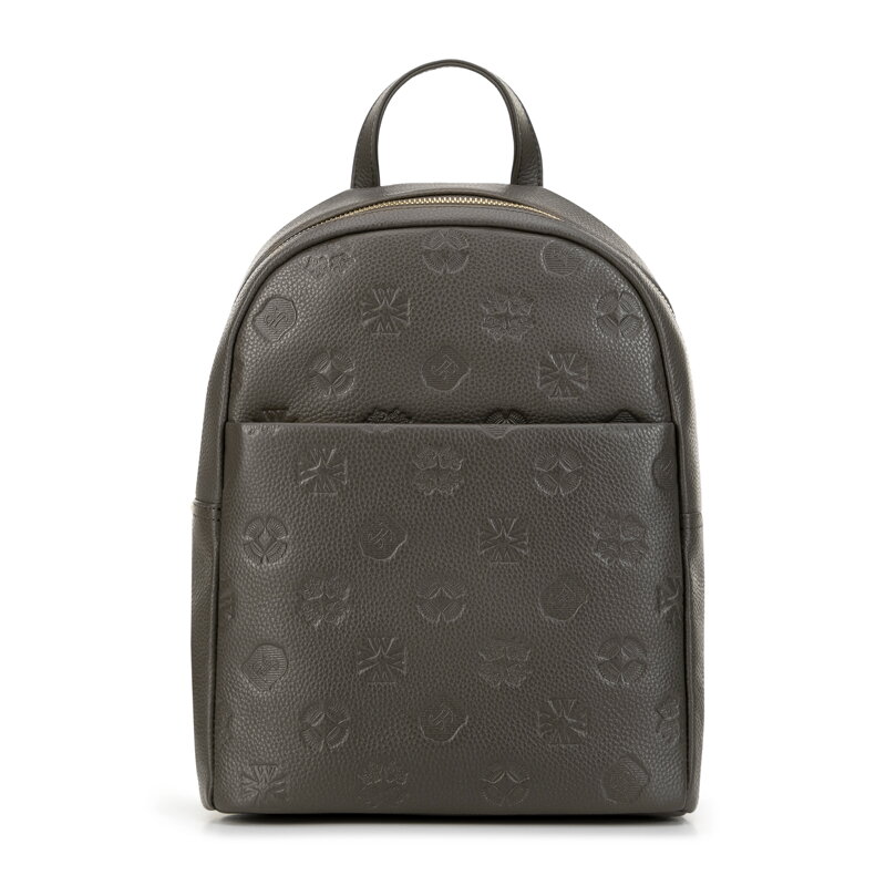 Dámsky kožený batoh s monogramom taupe 99-4E-614-9 Dámsky kožený batoh s monogramom taupe 99-4E-614-9
