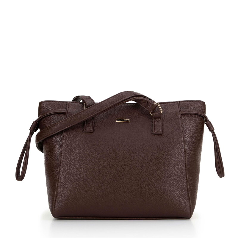 shopper kabelka s ozdobnými úchytkami hnedá 29-4Y-606-4 shopper kabelka s ozdobnými úchytkami hnedá 29-4Y-606-4