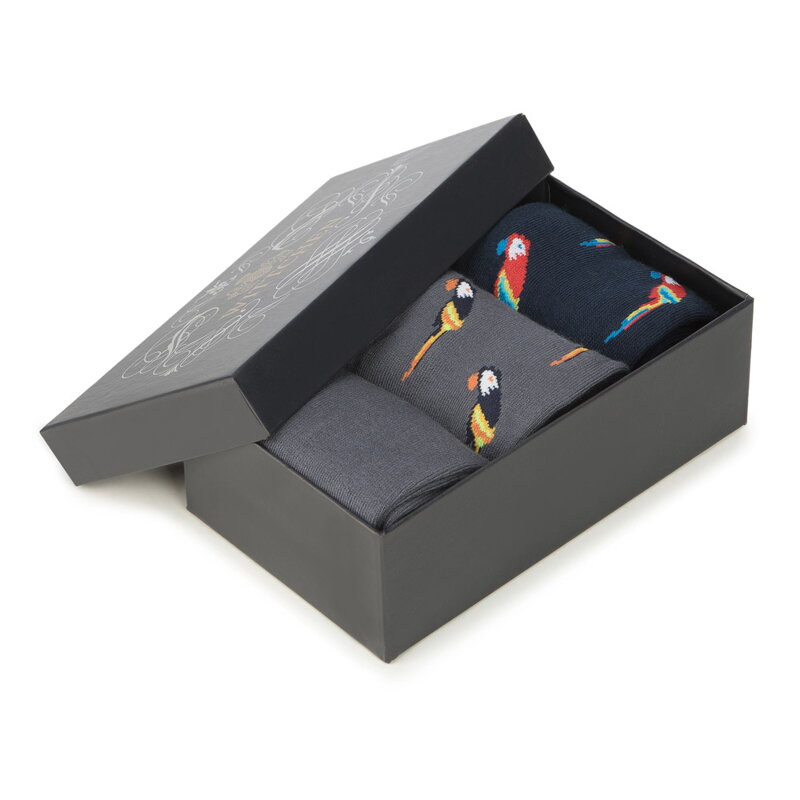 Zestaw męskich skarpetek w papugi 92-SK-010-X1
