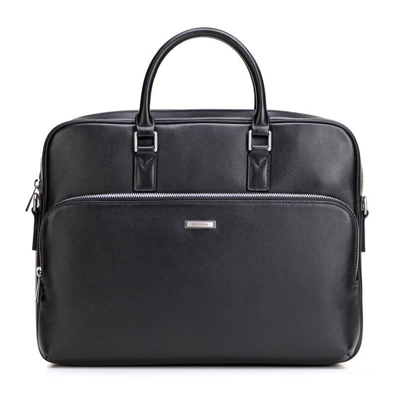 Skórzana męska torba na laptopa 15,6” czarna 102-3U-602-1