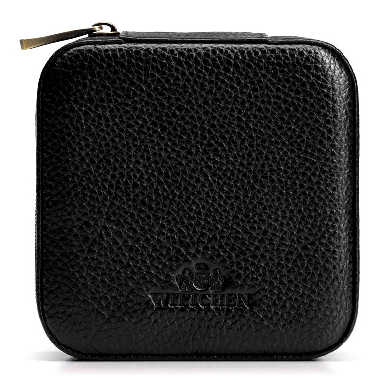 Skórzane etui na biżuterię czarne 21-2-300-1