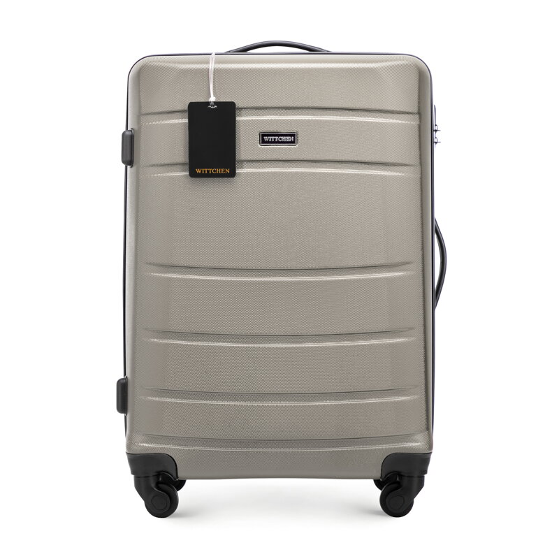 Zestaw: średnia walizka z ABS-u z zawieszką szampański 56-3A-652-86Z5