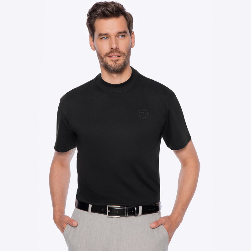T-shirt męski z bawełny czarny M0-99-100-1 T-shirt męski z bawełny czarny M0-99-100-1