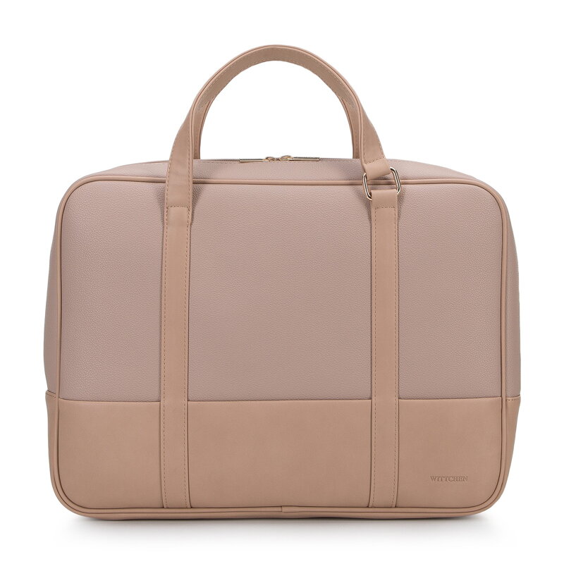 Torba na laptopa 15,6” z ekoskóry o dwóch fakturach beżowa 95-3P-006-5 Torba na laptopa 15,6” z ekoskóry o dwóch fakturach beżowa 95-3P-006-5