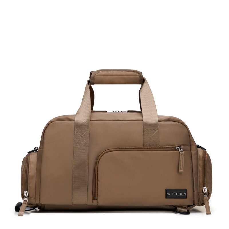 Torba podróżna 2w1 do samolotu z funkcją plecaka brązowa 56-3S-022-4