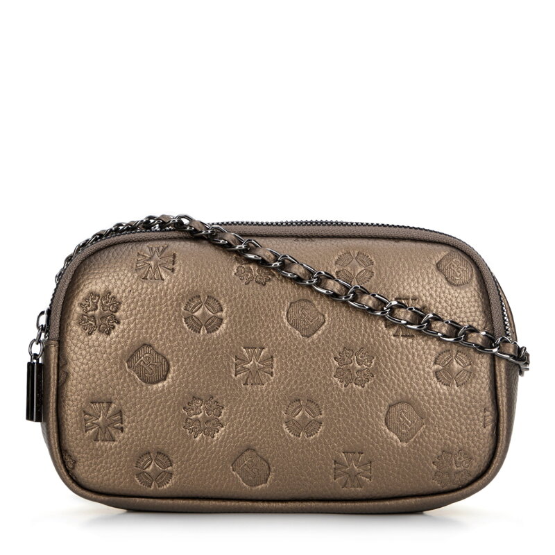 Dámska kožená crossbody na retiazke zlatá 99-4E-305-G Dámska kožená crossbody na retiazke zlatá 99-4E-305-G