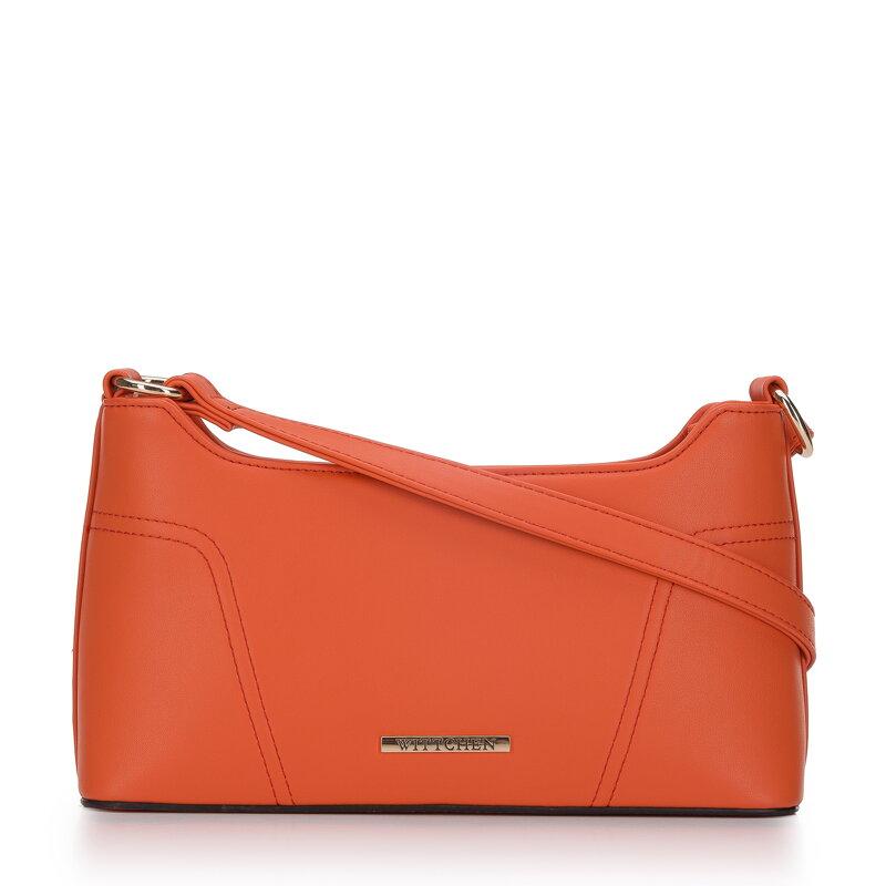 Torebka baguette damska klasyczna pomarańczowa 94-4Y-404-6