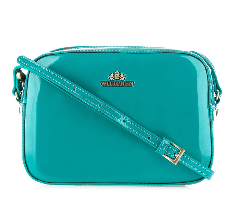 Damska listonoszka ze skóry lakierowana 25-4-589-M