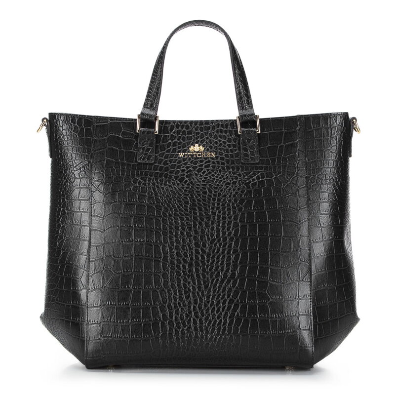 Torebka shopperka skórzana klasyczna 92-4E-644-1C